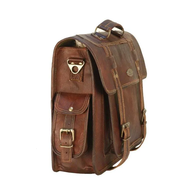 Men's Leather Messenger Briefcase