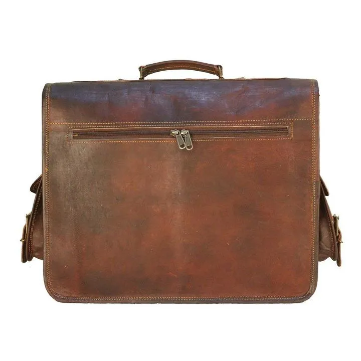 Men's Leather Messenger Briefcase