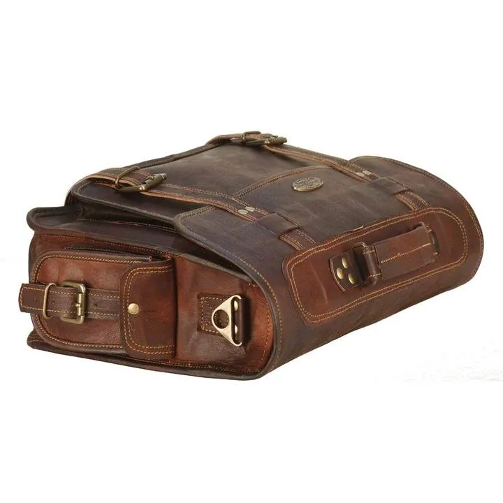 Men's Leather Messenger Briefcase