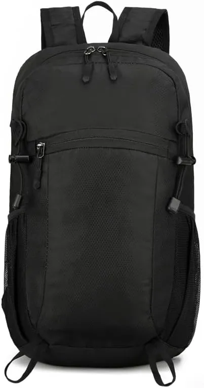 Men's Outdoor Travel Hiking Mountaineering Backpack with Laptop Compartment for Camping Sports and Adventure (Black)