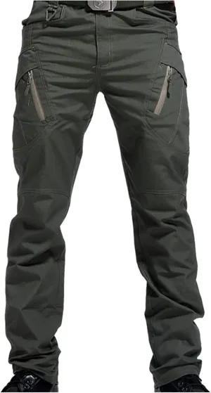 Men's Ripstop Work Pants, Water Resistant Tactical Pants, Outdoor Utility Cargo Operator EDC Straight/Cargo Trousers