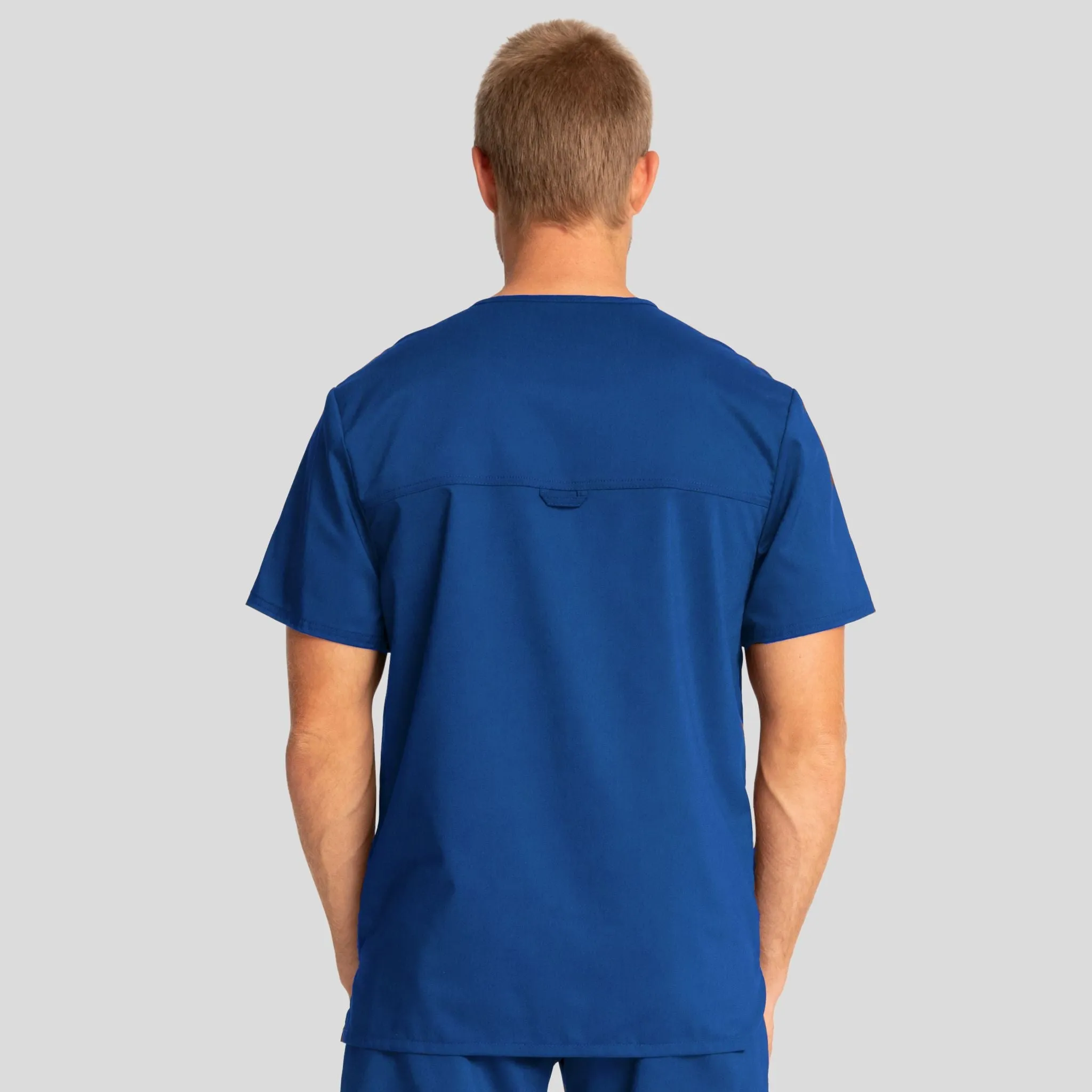 Men's V-Neck Solid Scrub Top | Galaxy