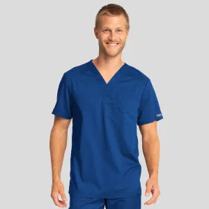 Men's V-Neck Solid Scrub Top | Galaxy