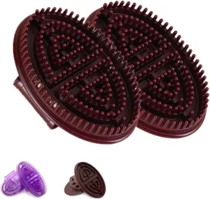 Meridian Brush Massage Brush, Beauty Salon Professional Custom Meridian Brushs, Household Waist Massager, Meridian Brushes, Full Body Relaxation Comb(Brown,B)