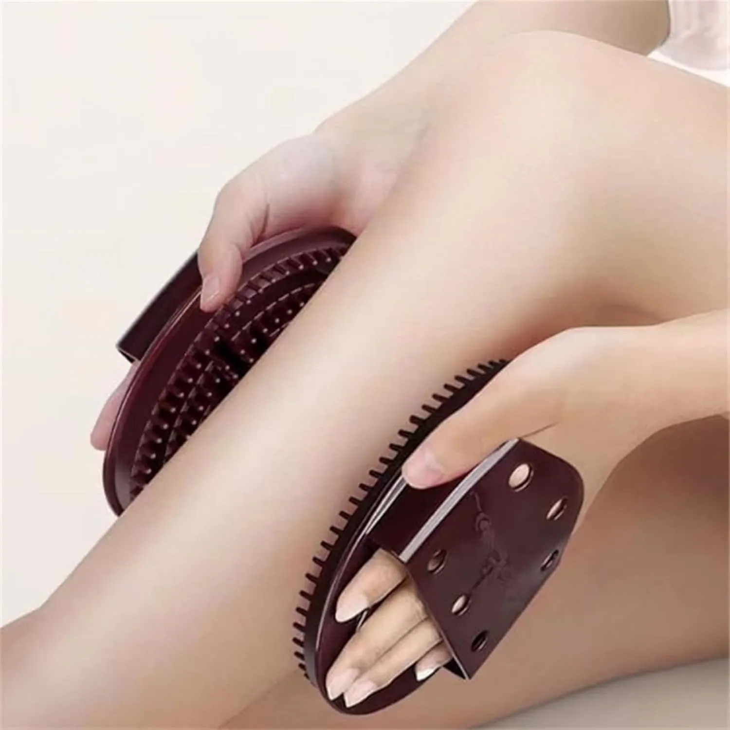 Meridian Brush Massage Brush, Beauty Salon Professional Custom Meridian Brushs, Household Waist Massager, Meridian Brushes, Full Body Relaxation Comb(Brown,B)