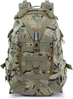 Military Tactical Backpack for Men - Large Capacity, Night Reflective Strip, Ideal for Camping and Work (cp)