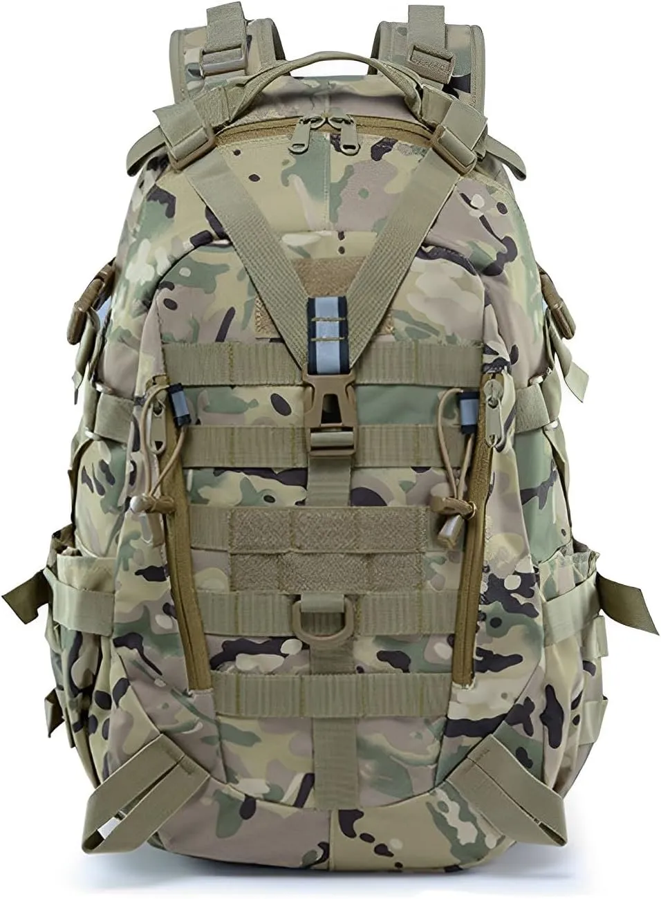 Military Tactical Backpack for Men - Large Capacity, Night Reflective Strip, Ideal for Camping and Work (cp)
