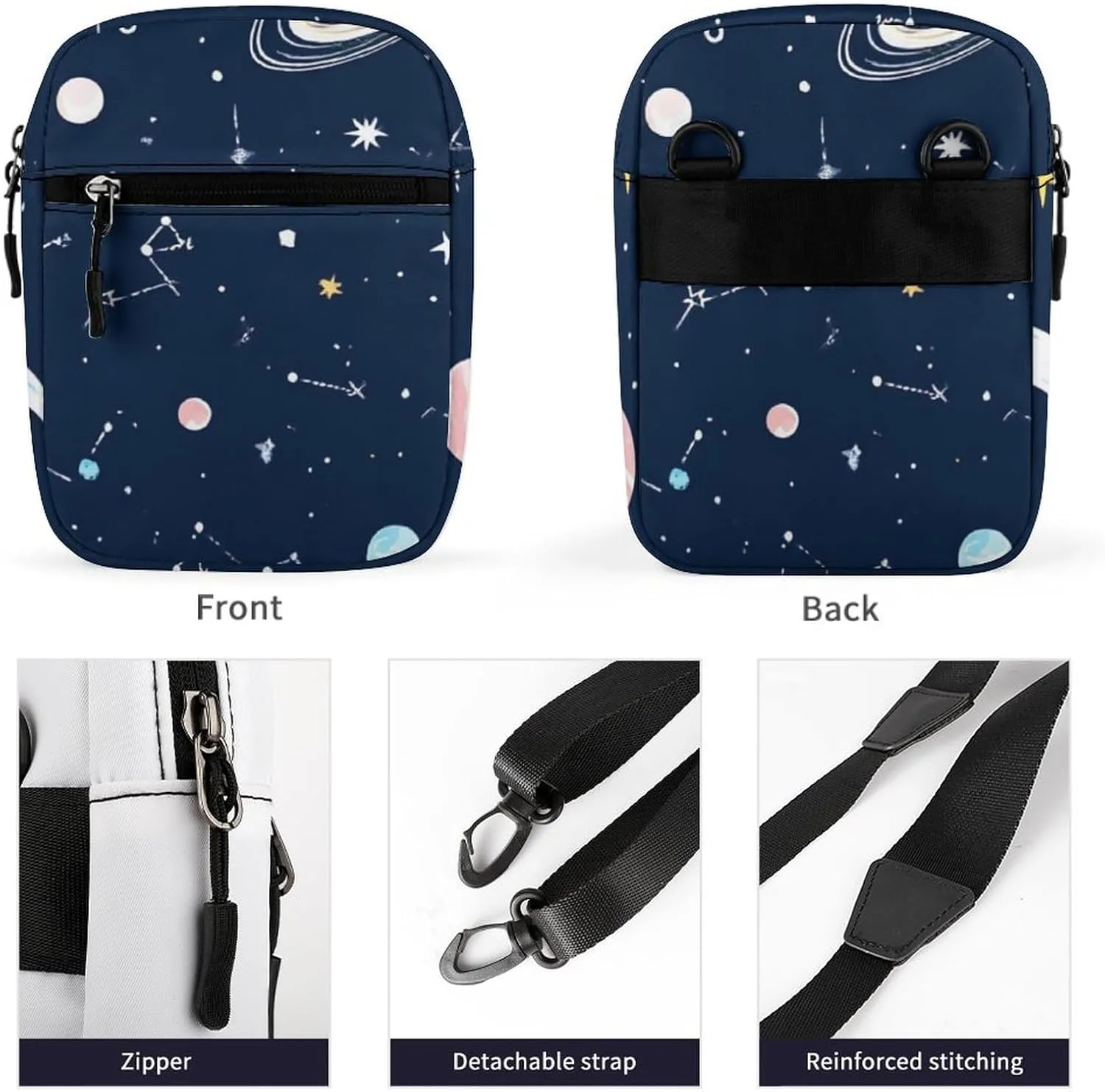 Mini Crossbody Bag for Women, Waterproof Zipper Shoulder Bag Casual Cell Phone Purse Travel Pouch