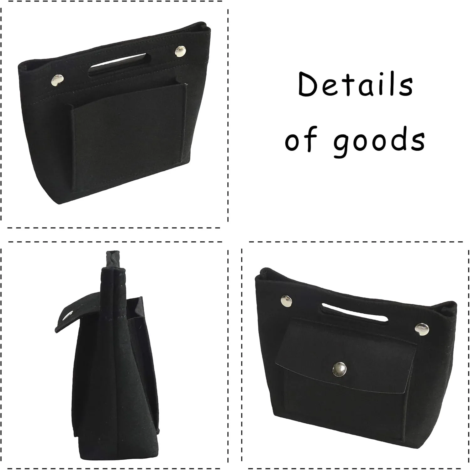 Mini Tote Purse organizer insert, Felt lightweight Handbag Organizer Fits LV Neverfull PM, Speedy 25, NOÉ BB, NeoNoe
