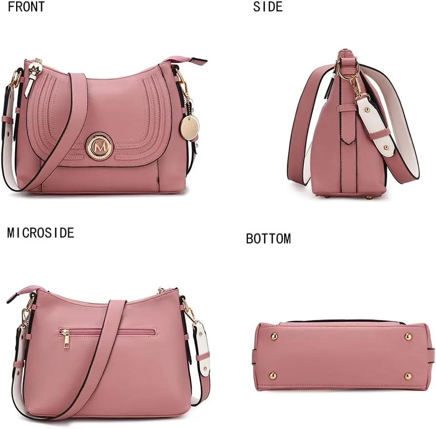MKF Collection Crossbody Bag for Women, Shoulder Bag Lady Large Messenger Purse By Mia K