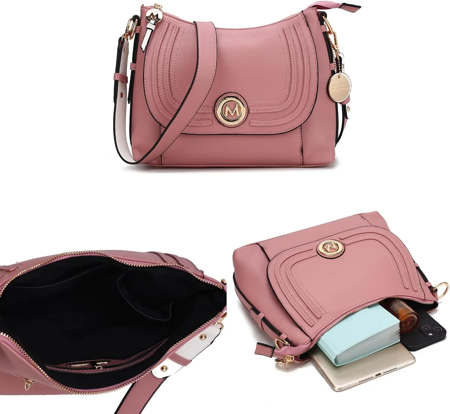 MKF Collection Crossbody Bag for Women, Shoulder Bag Lady Large Messenger Purse By Mia K