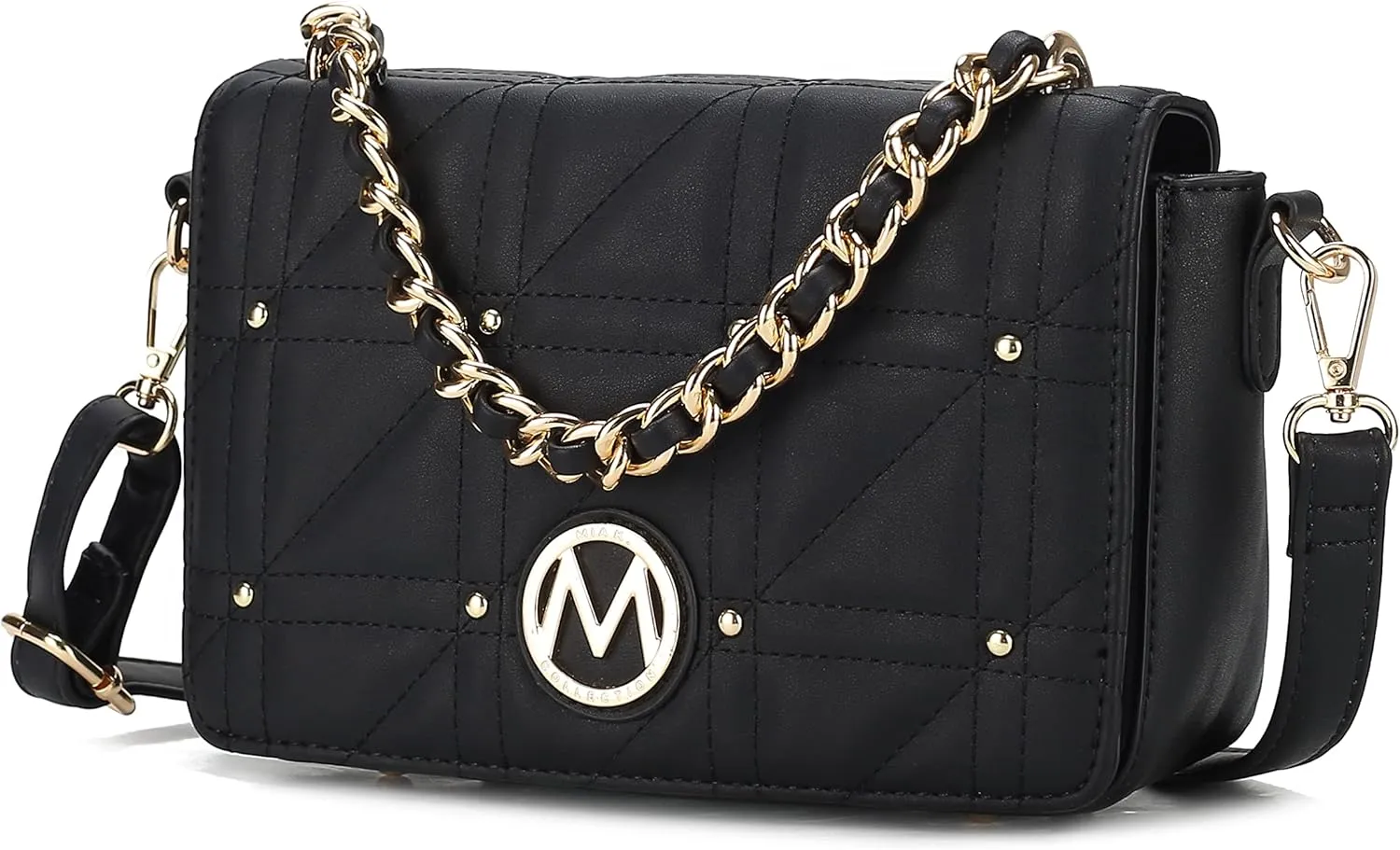 MKF Collection Crossbody Handbag for Women, Vegan Leather Shoulder bag Fashion Messenger Purse