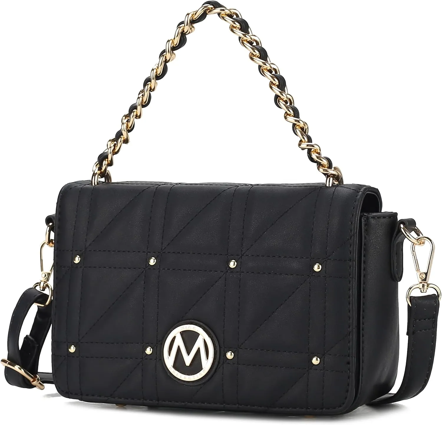 MKF Collection Crossbody Handbag for Women, Vegan Leather Shoulder bag Fashion Messenger Purse