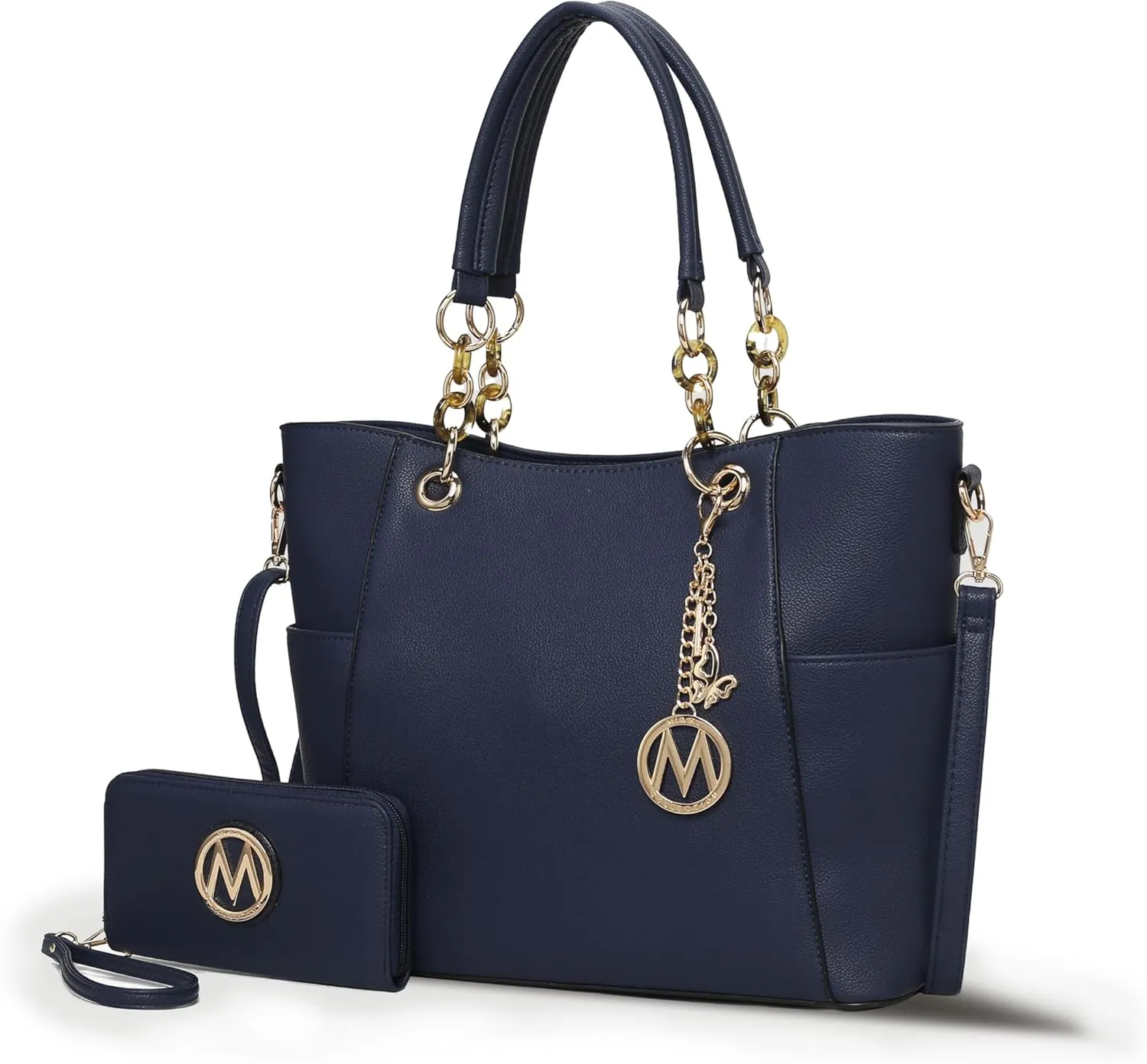 MKF Collection Tote Bag for Women, Handbag Set with Wallet-Top-Handle- Vegan Leather Purse