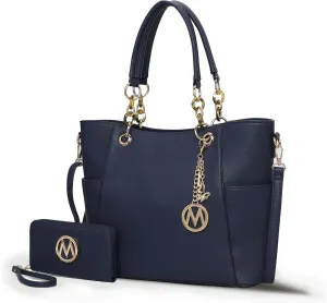 MKF Collection Tote Bag for Women, Handbag Set with Wallet-Top-Handle- Vegan Leather Purse