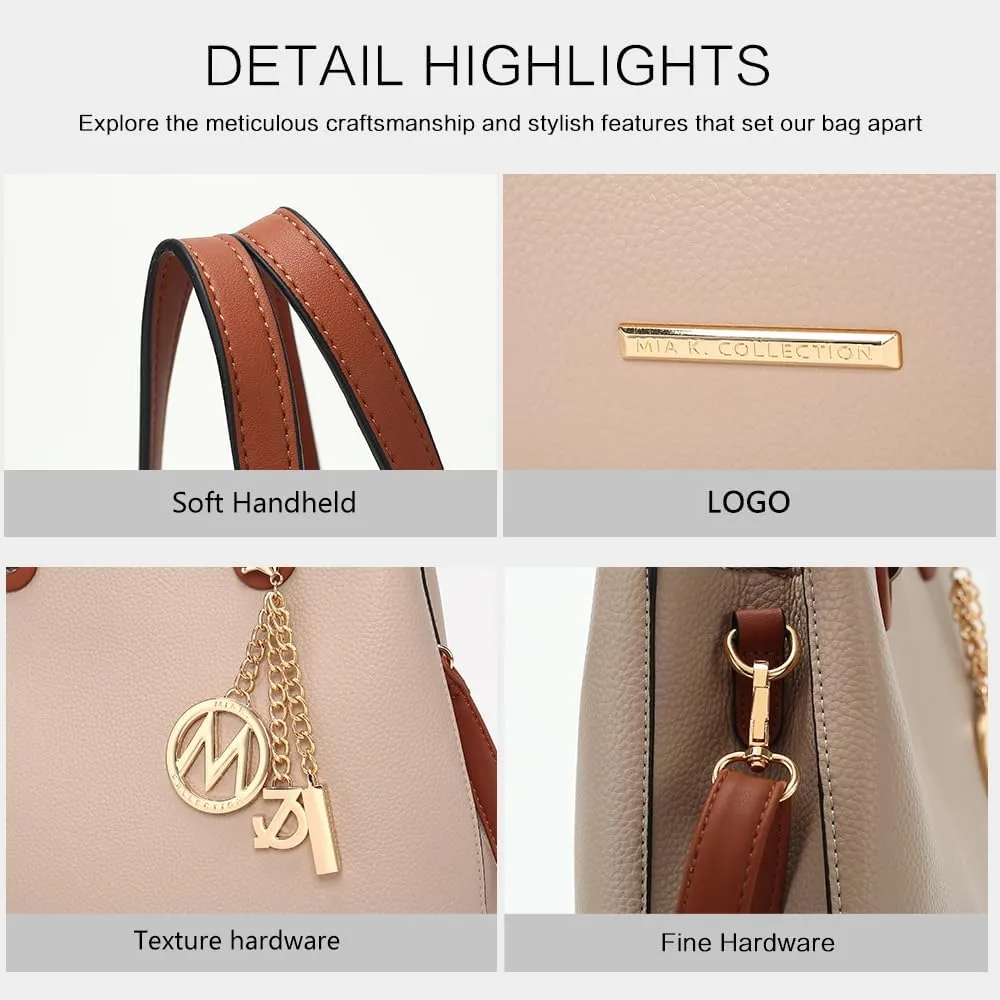 MKF Collection Tote Bag for Women With Wallet, Vegan Leather Top-Handle Handbag Crossover Purse by Mia k