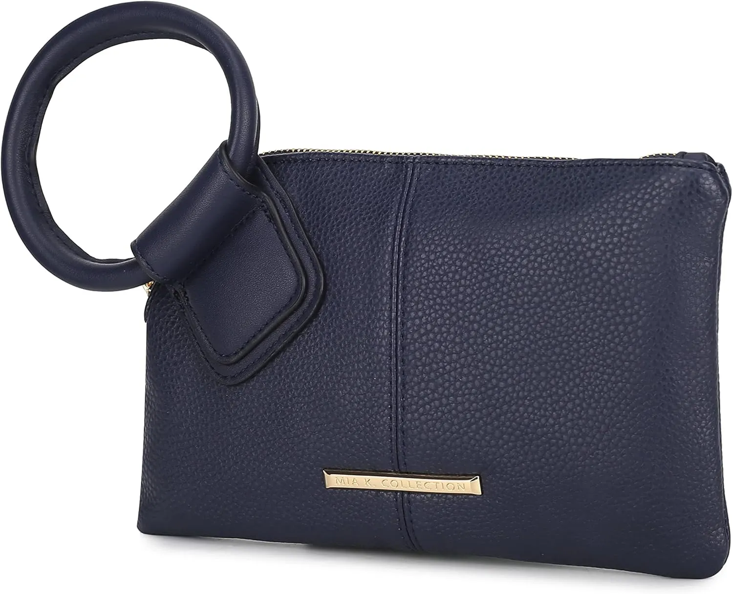 MKF Collection Wristlet Pouch Clutch Wallet for Women's Handbag, Small Purse Black Circular handle Purse Bag By Mia K