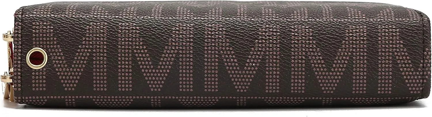 MKF Collection Wristlet Wallet for Women, Small Vegan Leather Credit Card Holder with Zipper Coin Pocket Wallet Purse Handbag By Mia K