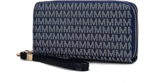 MKF Collection Wristlet Wallet for Women, Small Vegan Leather Credit Card Holder with Zipper Coin Pocket Wallet Purse Handbag By Mia K