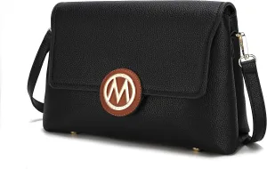 MKF Crossbody Bag for Women – PU Leather Pocketbook Handbag – Designer Side Messenger Purse, Shoulder Crossover