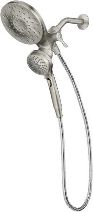 Moen 26009SRN Engage Magnetix 2-in-1 Combo Rain Showerhead with Detachable Handheld Shower Spray, Featuring Magnetic Docking System, Brushed Nickel