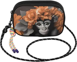Monkey Floral Crossbody Bag for Women Cell Phone Purses Women's Small Shoulder Handbags Wallet Purse with Strap