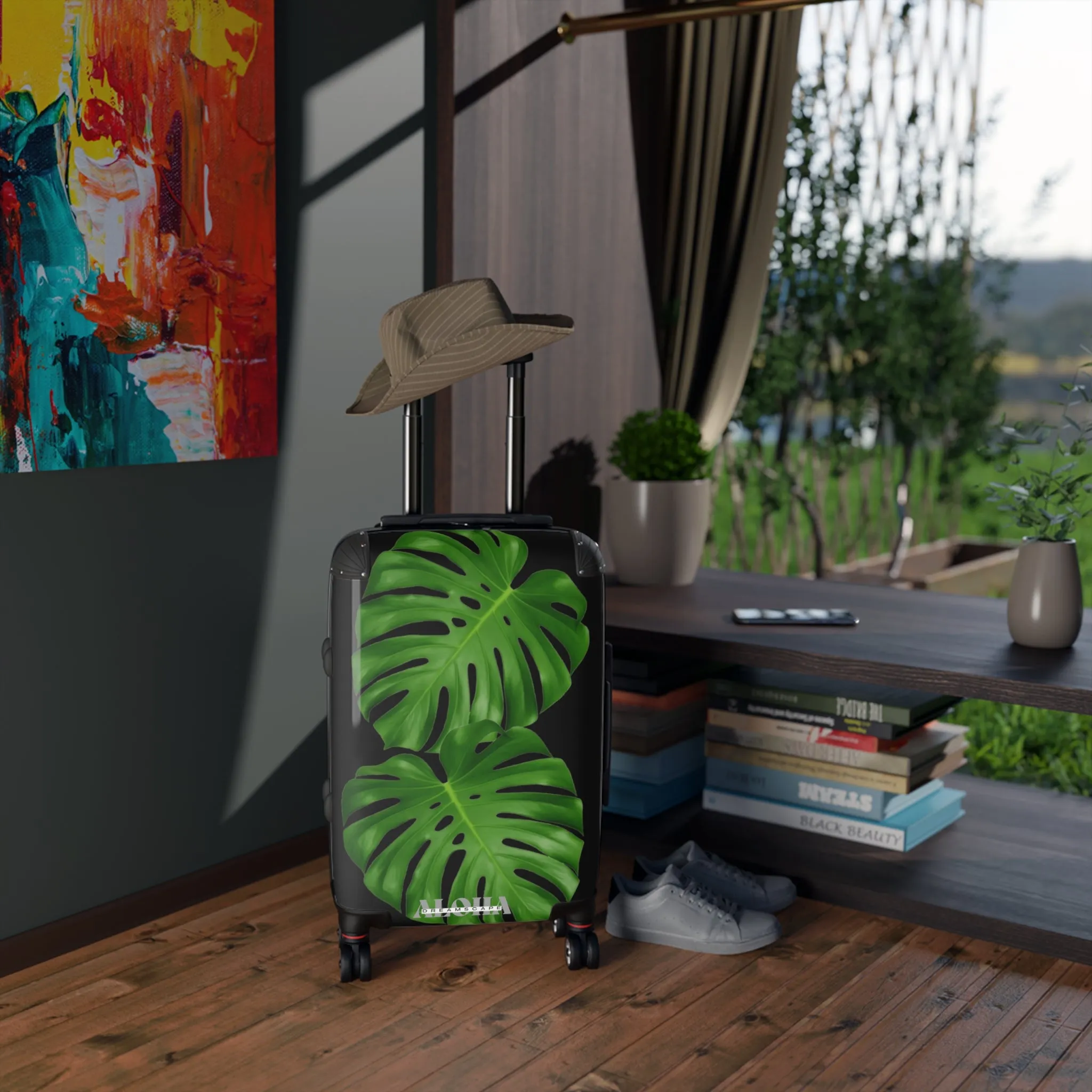 Monstera leaves-Suitcase