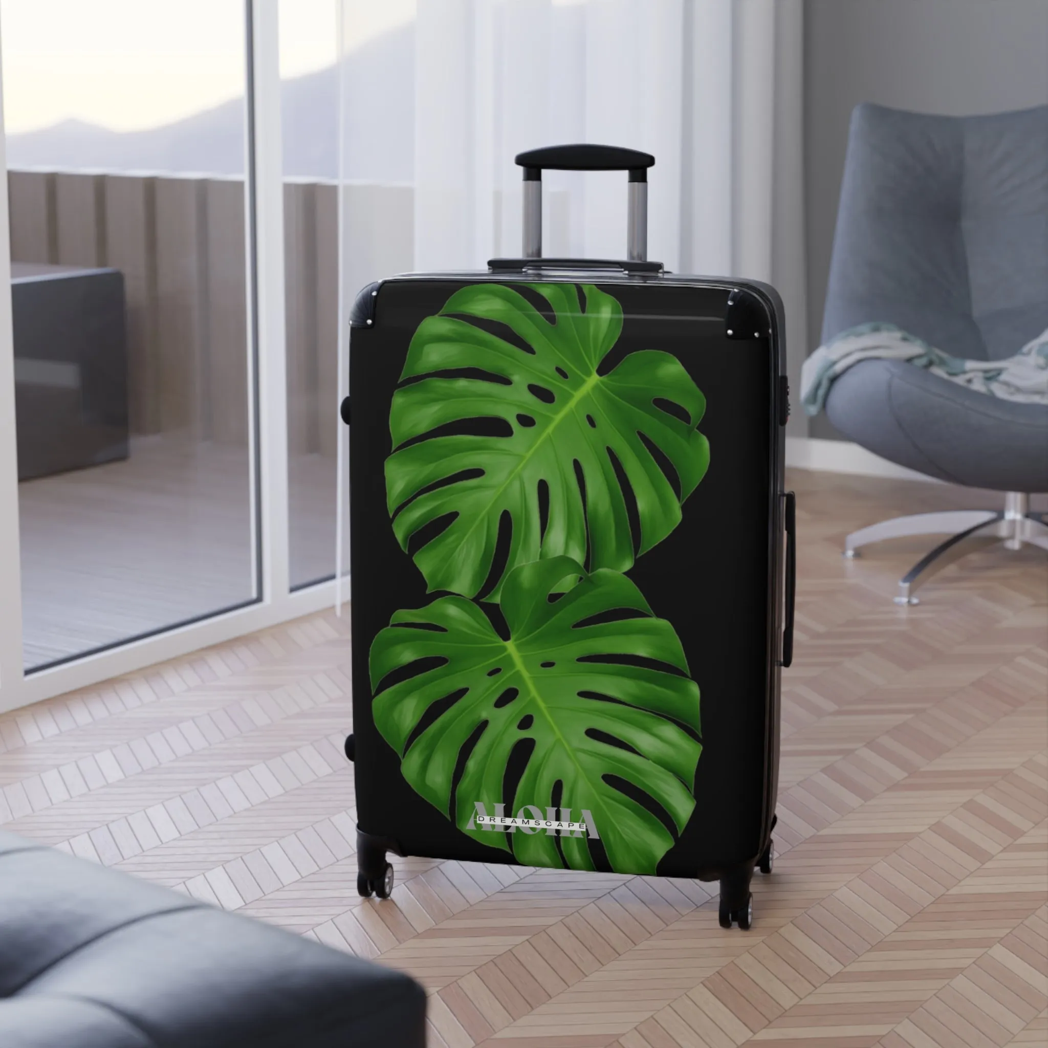 Monstera leaves-Suitcase