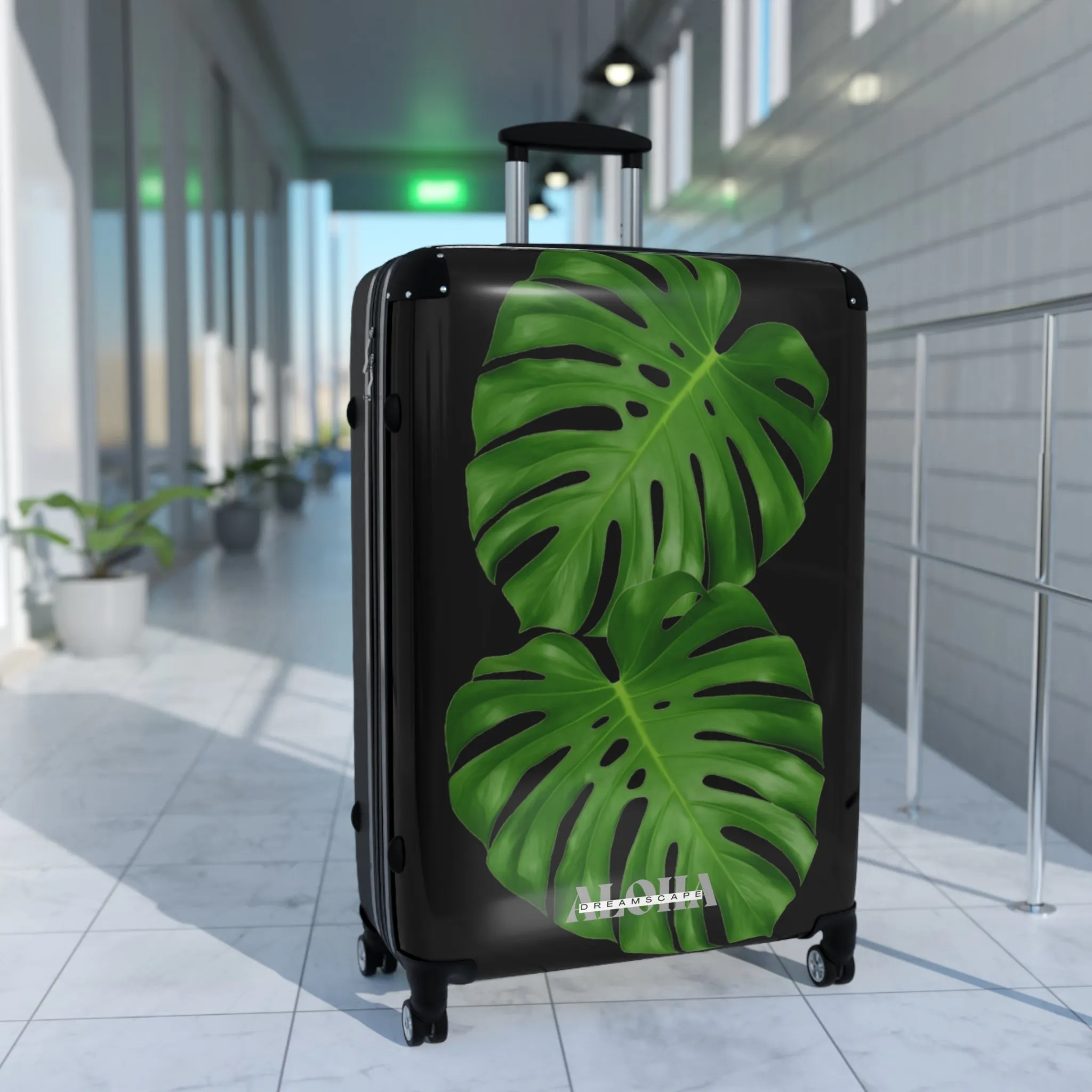 Monstera leaves-Suitcase
