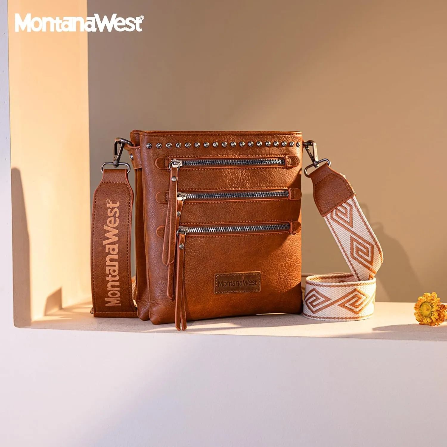 Montana West Crossbody Bags for Women Multi Pocket Cross Body Bag Purses with Guitar Strap