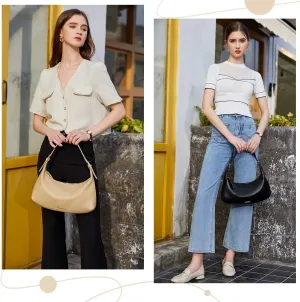 Montana West MEDIUM Shoulder Purses for Women Crescent Hobo Bags Trendy Purses