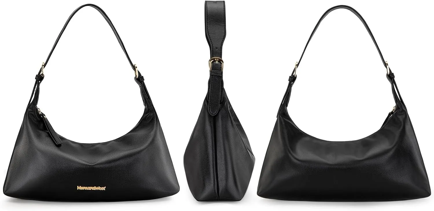 Montana West MEDIUM Shoulder Purses for Women Crescent Hobo Bags Trendy Purses