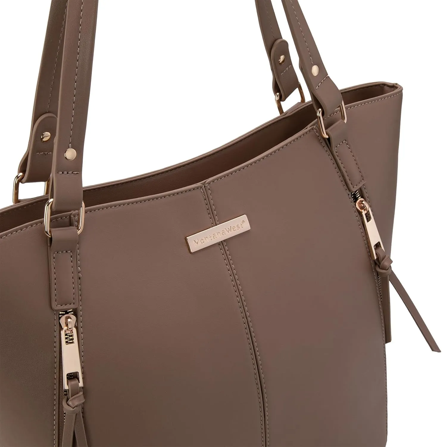 Montana West Tote Bag for Women Handbag Shoulder Top-handle Purses with Zipper