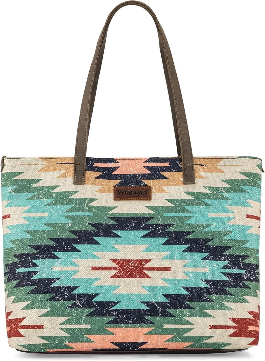 Montana West Wrangler Tote Bag for Women Canvas Shoulder Handbag Aztec Purse