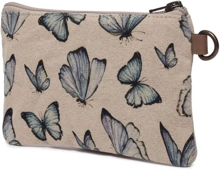 Morpho Helenor - Wristlet Wallets for Women, Crossbody Sling Bags, 100% Cotton Canvas, Cotton Canvas Purses