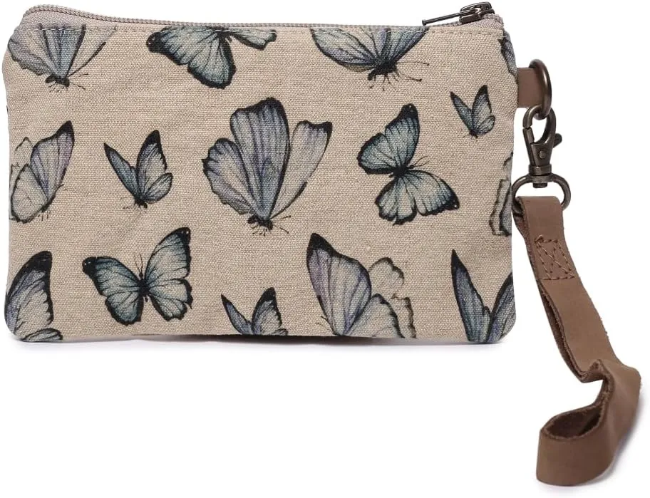 Morpho Helenor - Wristlet Wallets for Women, Crossbody Sling Bags, 100% Cotton Canvas, Cotton Canvas Purses