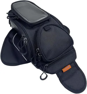 Motorcycle Tank Bag，Waterproof, with super magnetic thickened magnet Black 1680D PVC petrol tank bag, large window cell phone bag, suitable for Suzuki Kawasaki Honda Harley Yamaha.