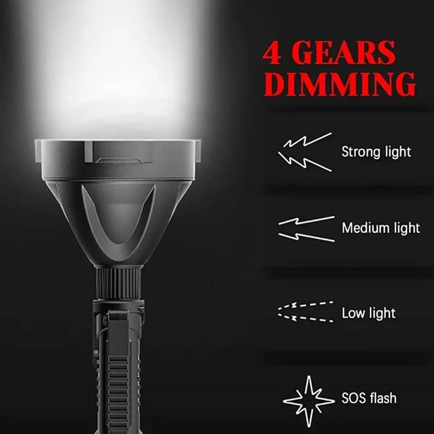 Ms32 Flashlight Lumens, Lumen Rechargeable Flashlight, Camping Handheld Spotlight, Rechargable Flashlights High Lumens, Led Tactical Flashlight USB