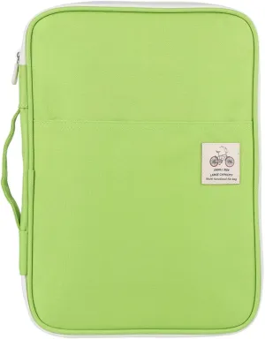 Multi-Functional A4 Document Bags, Portfolio Pouch Travel Binder Organizer Zippered File Folder Family Passport Holder Briefcase with Handle for Notebooks Pen Board Games School Office Supplies