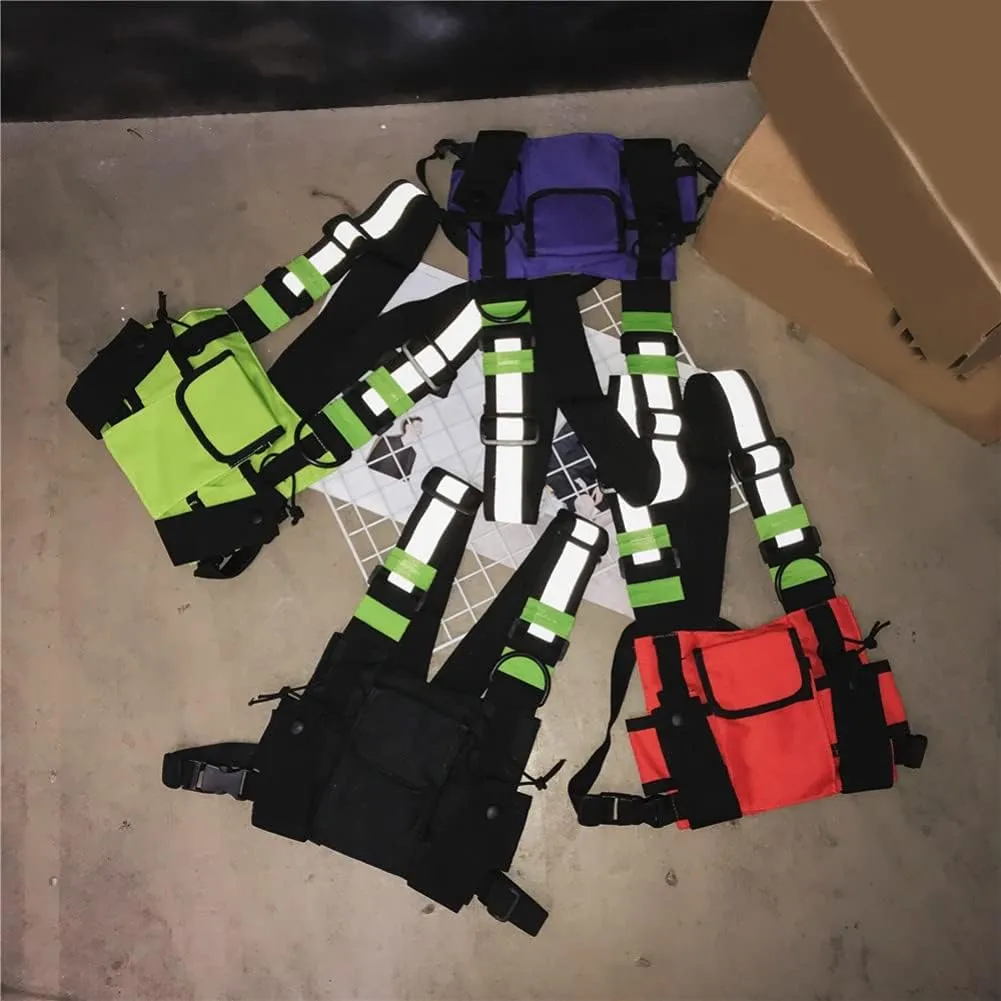 Multi-Pocket Chest Rig Bag Utility Vest Chest Bag for Men Hip Hop Chest Pack
