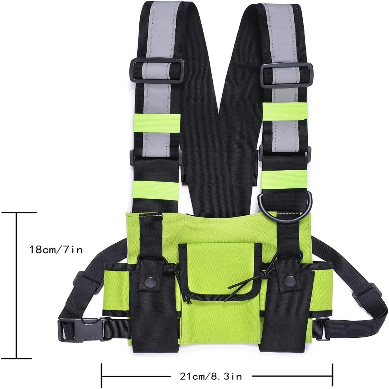 Multi-Pocket Chest Rig Bag Utility Vest Chest Bag for Men Hip Hop Chest Pack