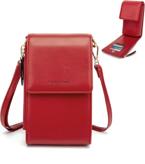myfrdiay Roomy Pocket Small Crossbody Purse for Women, Flap Mini Shoulder Bag with 4 Credit Slots