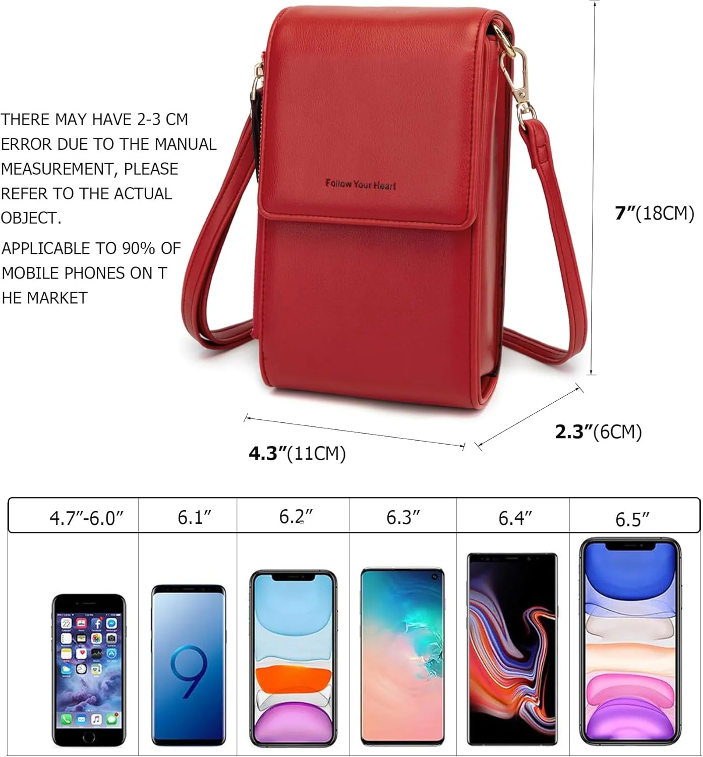 myfrdiay Roomy Pocket Small Crossbody Purse for Women, Flap Mini Shoulder Bag with 4 Credit Slots