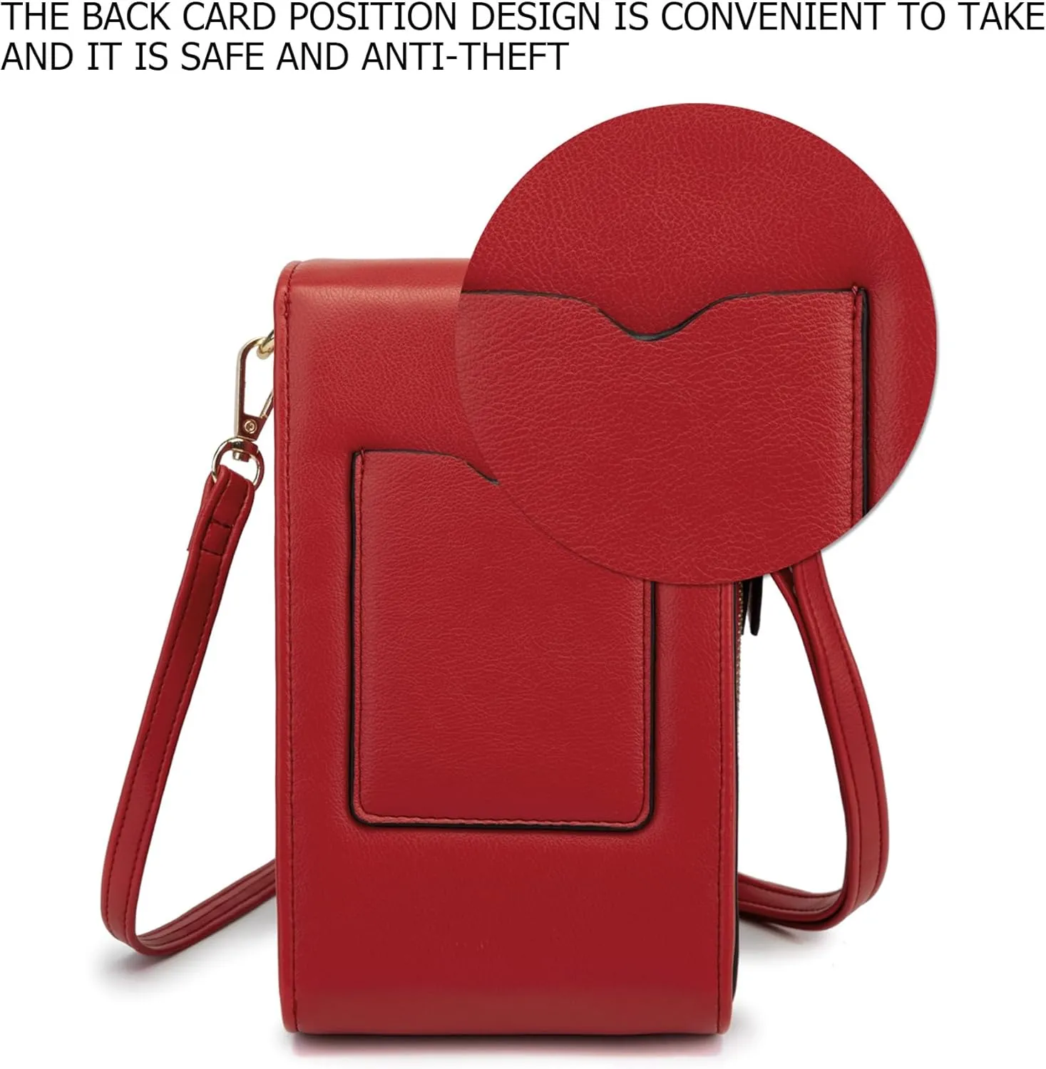 myfrdiay Roomy Pocket Small Crossbody Purse for Women, Flap Mini Shoulder Bag with 4 Credit Slots