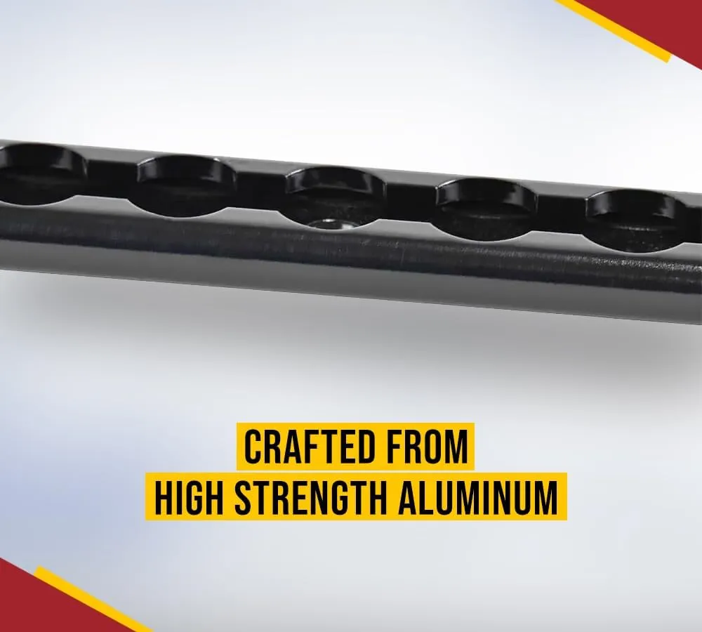 Mytee Products 4 Pack Heavy Duty Aluminum 6ft L-Track Trailer Tie Down Rail for Enclosed, Utility Trailers, Cargo Vans, Truck Beds, Securing Motorcycles, ATVs, Dirt Bikes - 2,225 lbs BS - Black