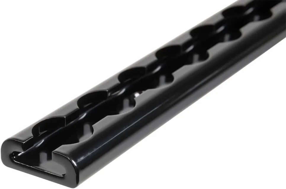 Mytee Products 4 Pack Heavy Duty Aluminum 6ft L-Track Trailer Tie Down Rail for Enclosed, Utility Trailers, Cargo Vans, Truck Beds, Securing Motorcycles, ATVs, Dirt Bikes - 2,225 lbs BS - Black