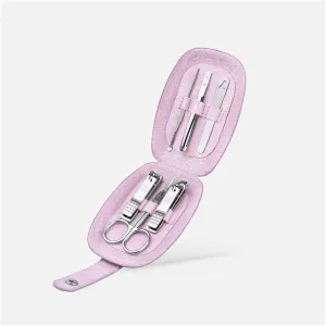 Nail Clippers Set Nail Clippers Mini Manicure Set Nail Clipper Set 6 in 1 Stainless Steel Pedicure Care Grooming Kit ?with Portable Travel Case Pedicure Tools for Feet(Pink)