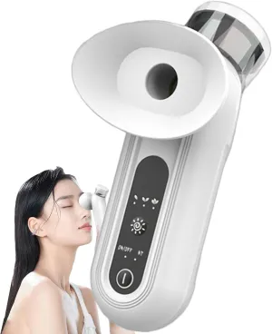 Nano Face Mist Sprayer, Heated Nano Eye Mist Sprayer, Nano Eyes Mister with Warm Compress, 10ml Capacity and Deeply Moisturized Eyes Area, Rechargeable, for Dry Eye, Tired Eyes, Eye Strain