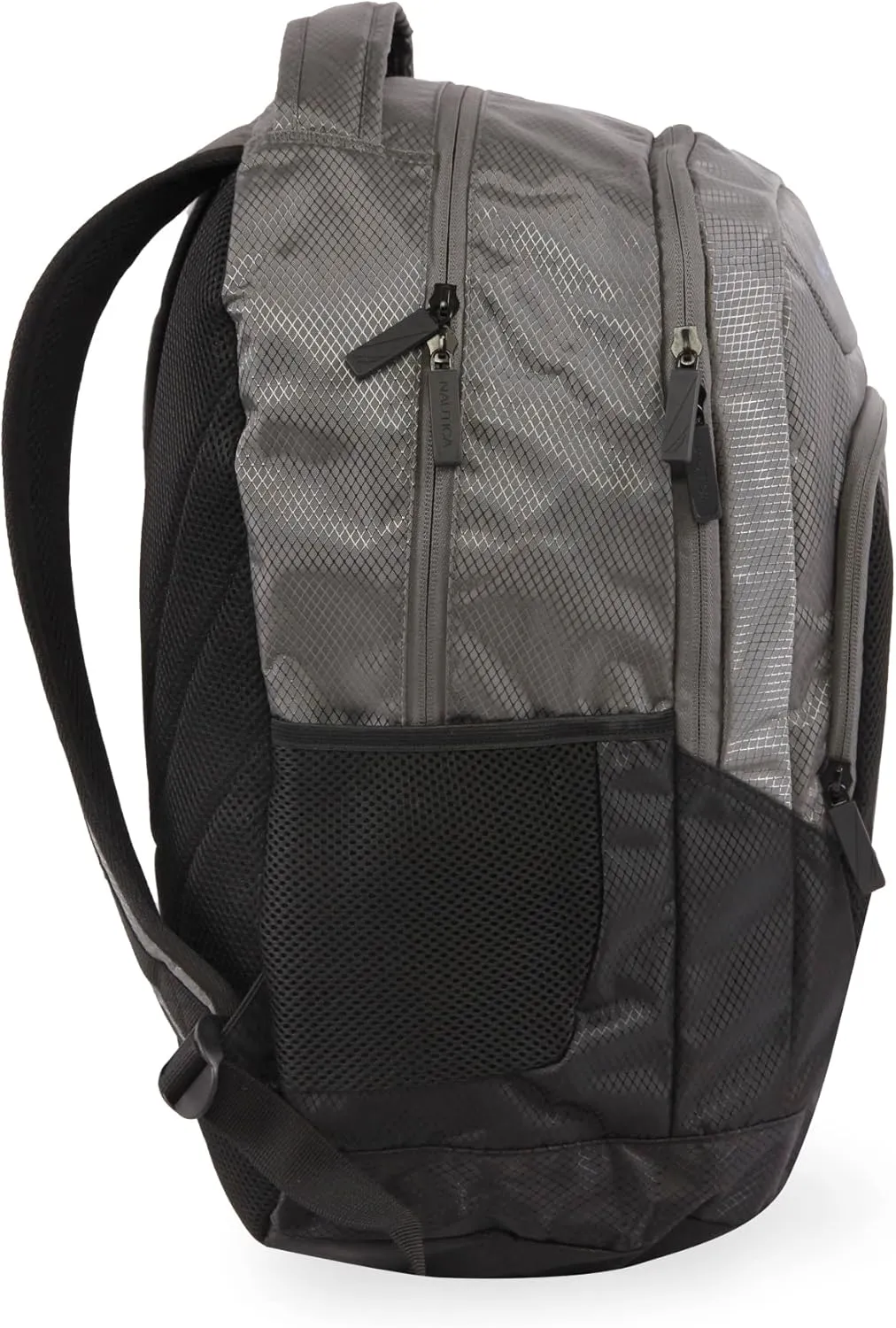 NAUTICA Sail Laptop Backpack, Grey/Orange, One Size