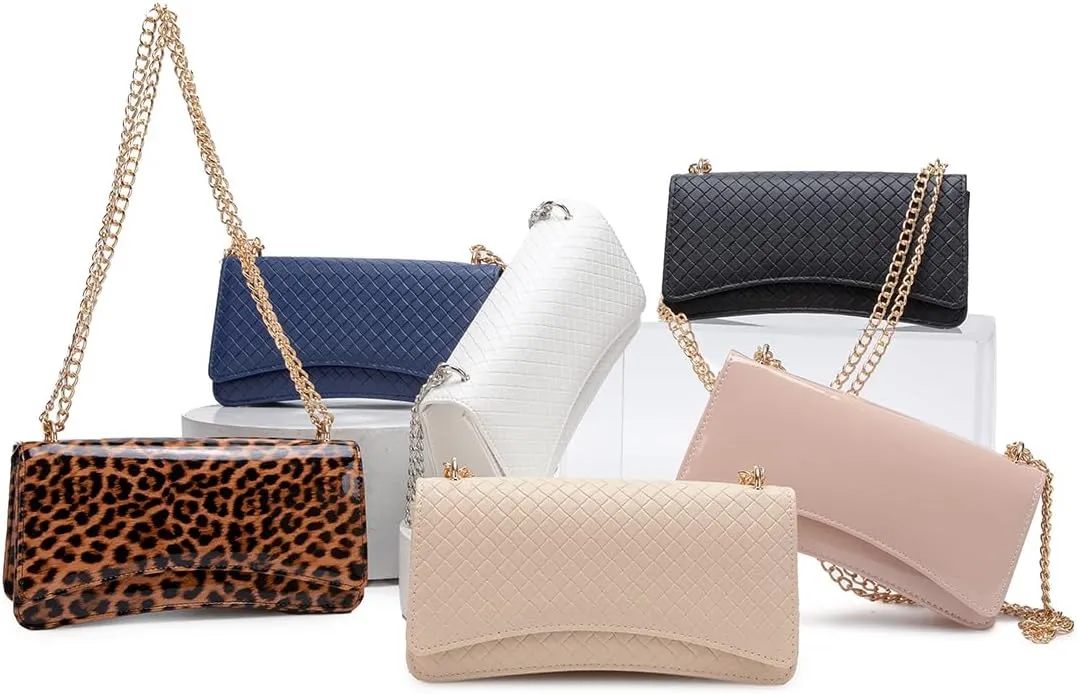New Leopard Print Shoulder Bag For Women Fashion Designer Bags, PU Leather Ladies Handbag Women Woven Purse